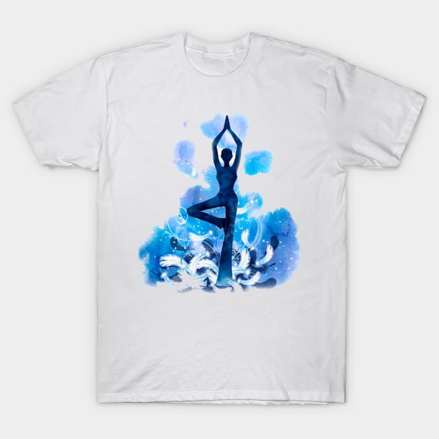 Yoga blue T-Shirt by Munayki